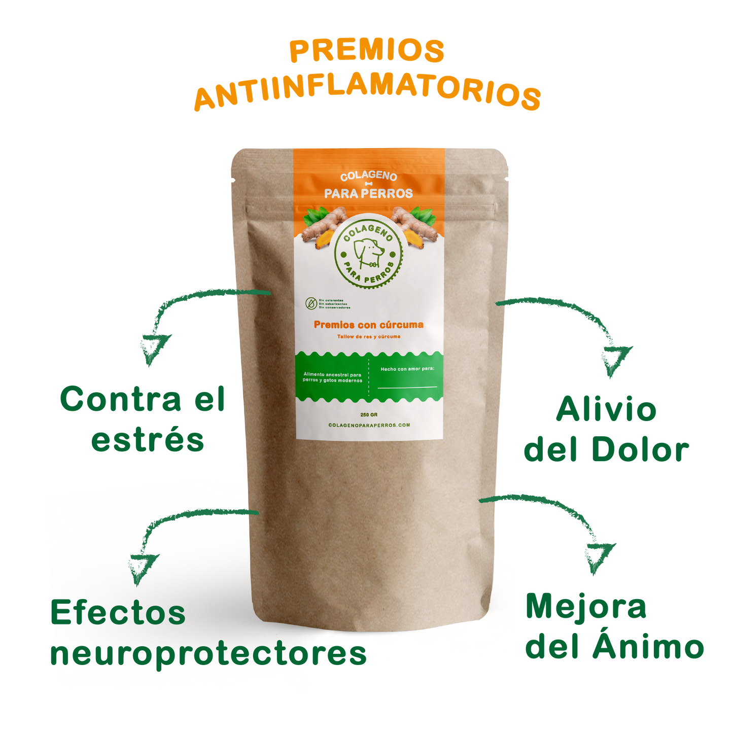 Premios con Cúrcuma: Apoyo Natural para el Bienestar Emocional y Físico de tu Perro