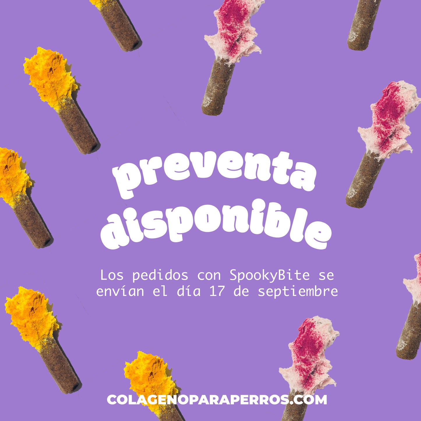 PREVENTA  de Spooky bite 250 gr  🎃🍠 premios para perro con camote y calabaza / Dia de muertos