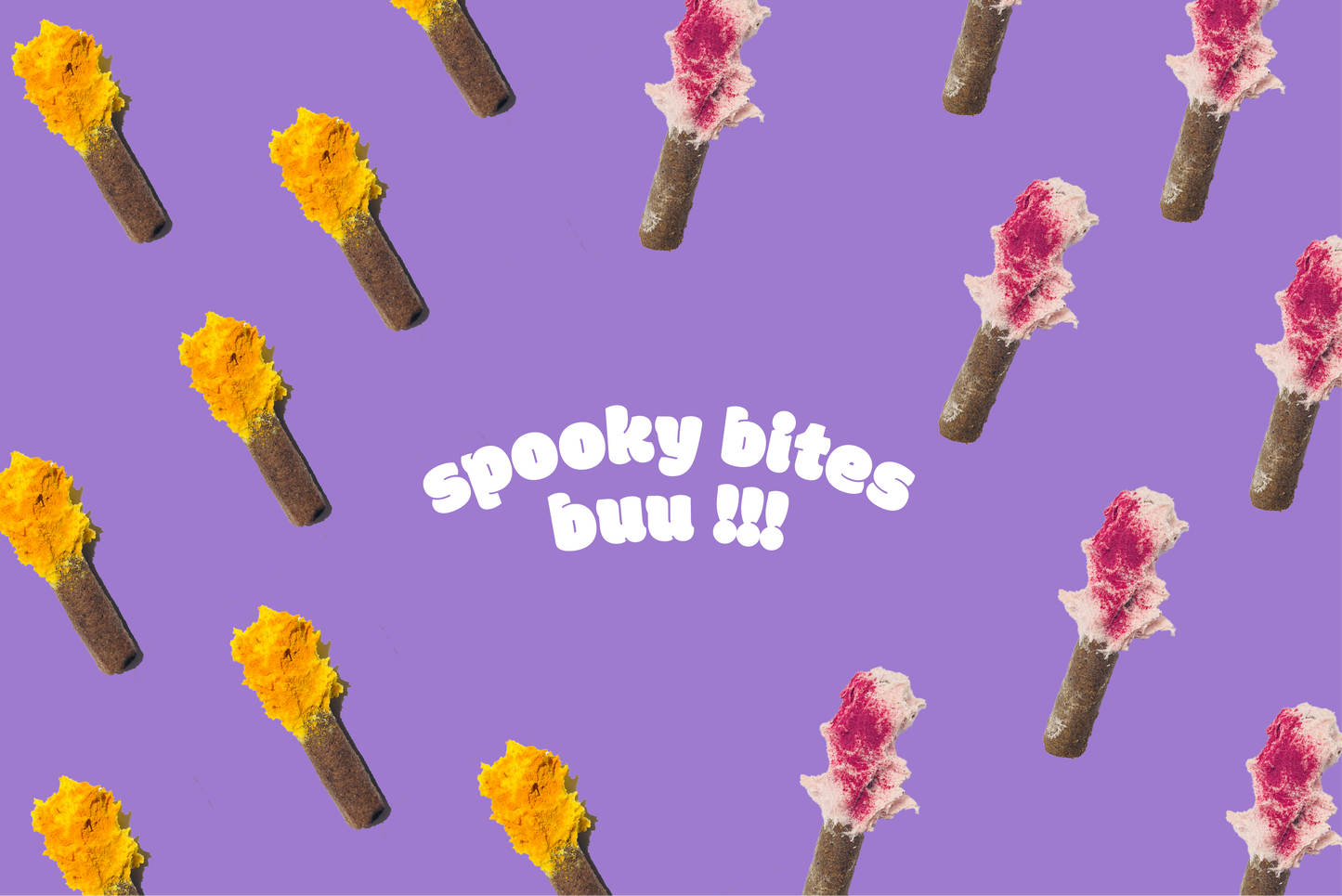 PREVENTA  de Spooky bite 250 gr  🎃🍠 premios para perro con camote y calabaza / Dia de muertos